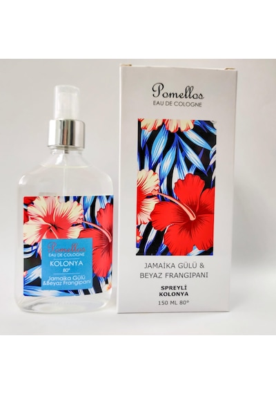 Pomellos 80 Derece Jamaika Gülü & Beyaz Frangipani Kolonyası Sprey 150 ML