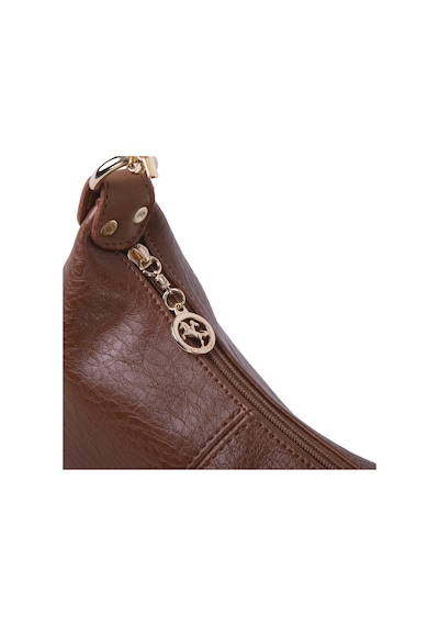 Nas Bag Kadın Mini Omuz Ve Çapraz Çanta Örgülü Askılı En: 23 Cm , Boy: 14 Cm Taba Victoria