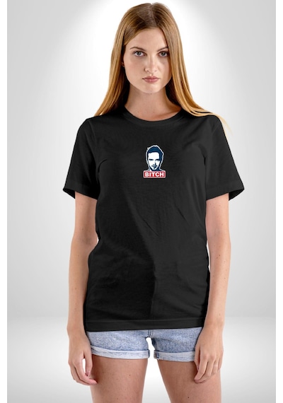 Breaking Bad Siyah Oversize Unisex Ön Orta Minimal Baskılı Tişört Siyah