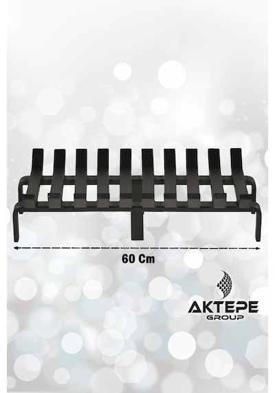 60 Cm X 32 Cm 10 Çubuklu Ekstra Şömine Izgarası Dar Gözlü Izgara
