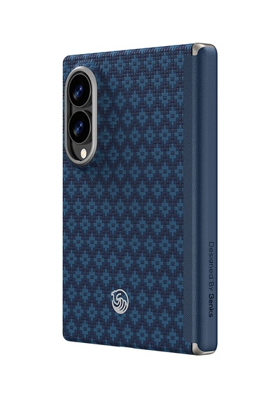 Galaxy Z Fold 8 Benks Armorair Armorgrid Grand Combo Üçlü Aksesuar Seti Karbon Kapak + Film Mavi