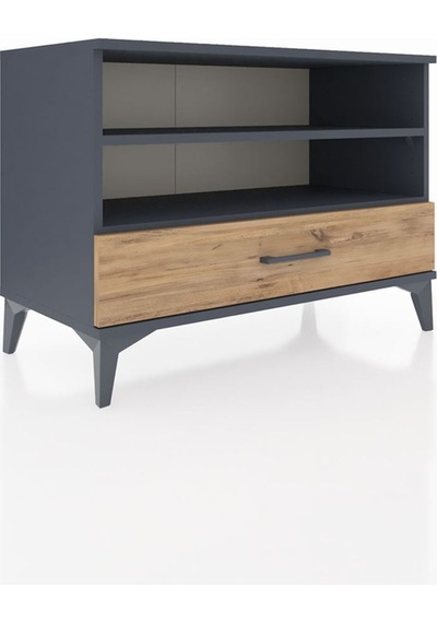 Hyperion Şifonyer 2 Raflı Tek Çekmeceli 88x44x64 Antrasit-çam Antrasit