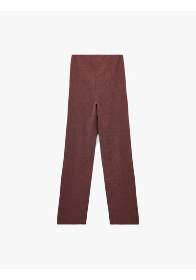 Koton Bürümcük Kumaş Slim Fit Uzun Düz Paça Pantolon Bordo 6wak40042ek Bordo