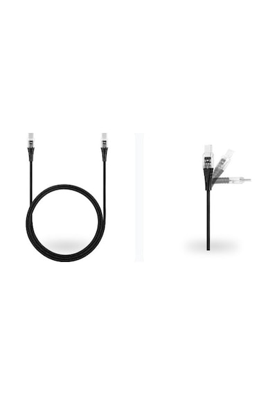 Ttec-extremecable Ekstra Dayanıklı Transparan Usb-c Usb-c 60w Pd/qc 120cm Hızlı Şarj/data Kablosu , Siyah