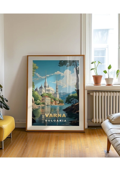 Çerçevesiz Poster Varna Nın İkonik Görünümü