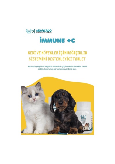 Kedi Ve Köpeklerin Bağışıklık Sistemini Destekleyen Tablet Immune C Vitamin