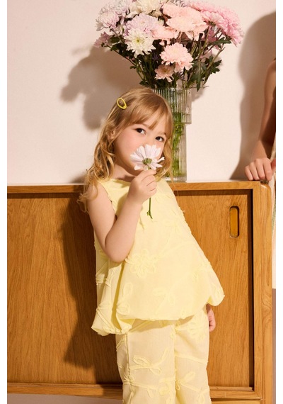 Defacto 3d Poplin Kısa Kollu Gömlek Kız Bebek H4736a526smyl149 Sarı-yl149