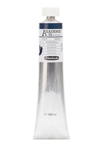 Schmincke Akademie Öl Color Yağlı Boya 200 Ml Seri 1 412 Prussian Blue Karışık, Çok Renkli