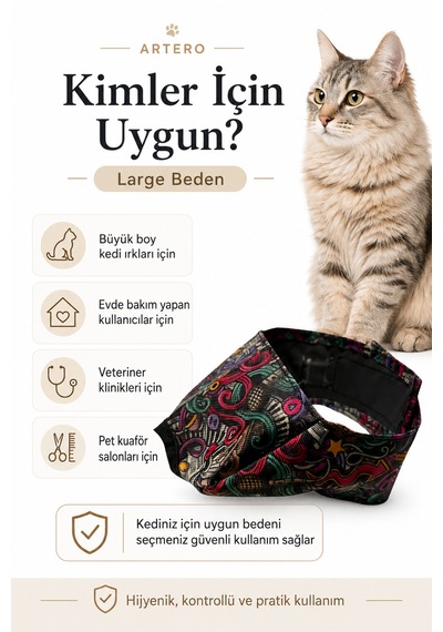 Artero Kediler İçin Kumaş Ağızlık Large Beden
