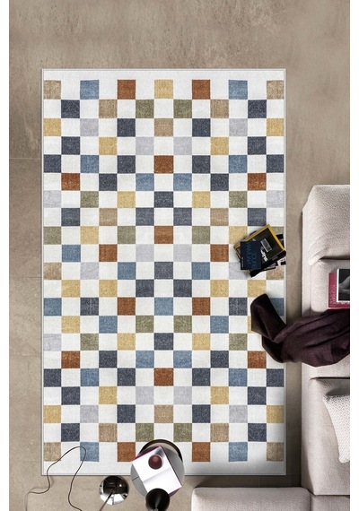 West Home Dijital Baskı Yıkanabilir Kaymaz Taban Mutfak Halısı Salon Halısı Ve Yolluk Wh 538 Multy