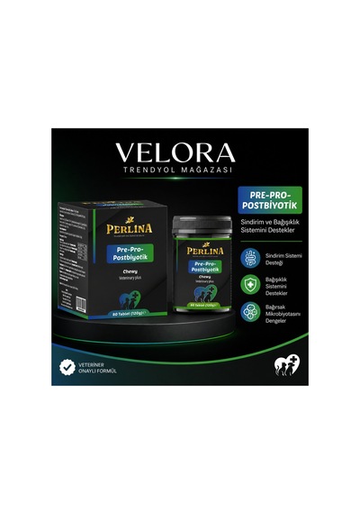 Perlina Pre-pro-postbiyotik Kedi Ve Köpekler İçin Sindirim Ve Bağışıklık Sistemi Destekleyici 80 Tablet 120 Gr - 885806768