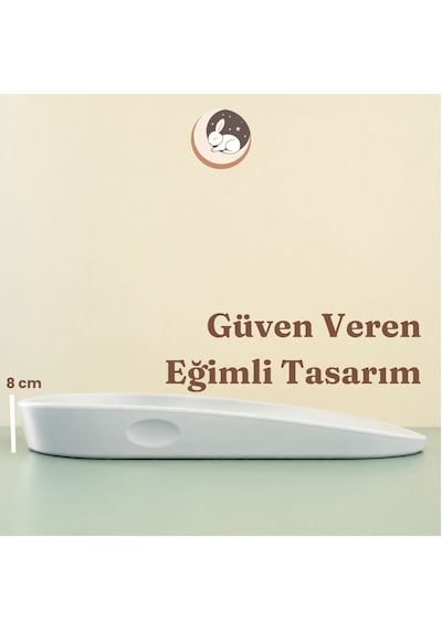 Lunalica Nora Bebek Alt Değiştirme Matı - 50x70cm, Açık Gri, Kolay Silinir, Yenidoğan Şifonyer Üstü Alt Açma Pedi Minderi