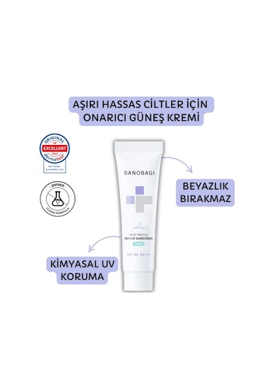 Defacto Banobagi Milk Thistle Onarıcı Cica Güneş Kremi Plus SPF45 PA+++ 50ml F7363AXNS