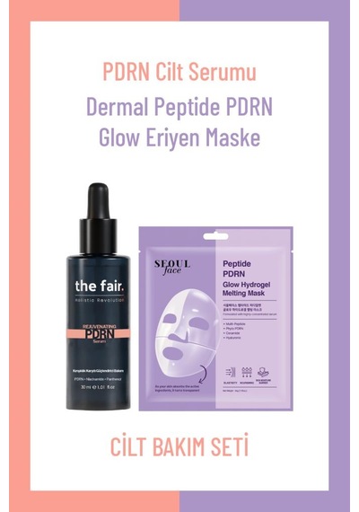 The Fair. Pdrn Somon Dna Serum Peptid Pdrn Hidrojel Kore Maskesi Cilt Yenileyici Yaşlanma Karşıtı İkili Bakım Seti