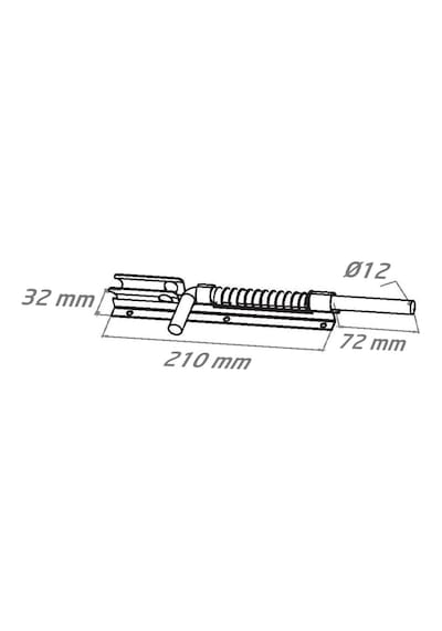 Beşel Ba211 Yaylı Ferforje Demir Kapı Sürgüsü 32x210 Mm