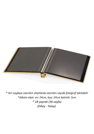 20x23cm Yapışkanlı Fotoğraf Albümü 18 Yaprak 36 Sayfa Yapıştırmalı Albüm
