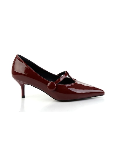 Bambi Bordo Kadın Klasik Topuklu Ayakkabı K01188051008 Bordo