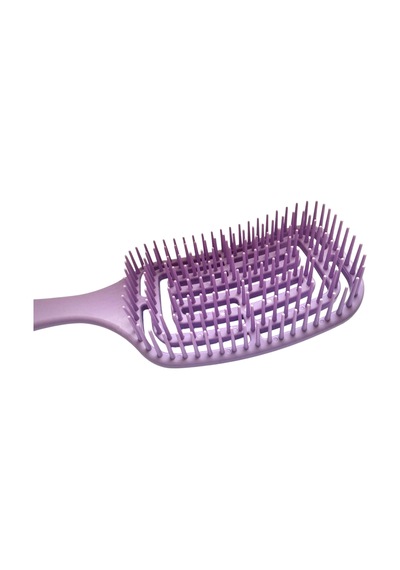 Croc Saç Fırçası Seti 2li Mor - Saç Açıcı Fırça, 3d Detangler Brush - Tarak Hediyeli