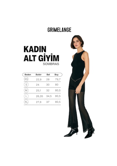 Grımelange Sombras Kadın Beli Lastikli İçi Şortlu Astarlı Paça Yıldız Taş Detaylı Transparan Tül Siy siyah Grımelange Sombras Kadın Beli Lastikli İçi Şortlu Astarlı Paça Yıldız Taş Detaylı Transparan Tül Siy siyah