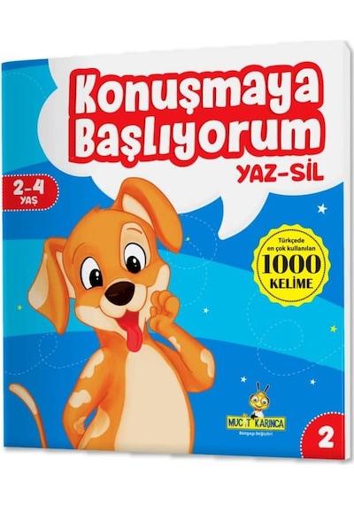 Konuşmaya Başlıyorum Serisi 2-4 Yaş Yaz-Sil Kitaplar