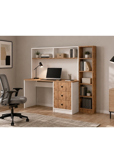 Ladin Çalışma Masası Bilgisayar Masası Ders Çalışma Masası Çalışma Ve Ofis Masası Atlantik Çam - Beyaz Ladin Çalışma Masası Bilgisayar Masası Ders Çalışma Masası Çalışma Ve Ofis Masası Atlantik Çam - Beyaz