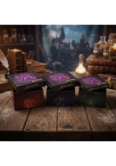 Bakgelal Harry Potter Hogwarts Lisanslı 3 Lü Dekoratif Saklama Kutusu Seti İç İçe Geçebilen Hediye Kutuları- Görekemli Hogwarts Tasarımlı - 9013756133961