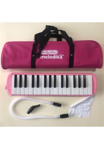 32k 32 Tuşlu Melodika Bez Çantalı - Pembe. Mor