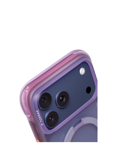 Torras Apple iPhone Uyumlu 17 Pro O Stand Q3 Spin Air Serisi Magsafe Kılıf - Lacivert Mor
