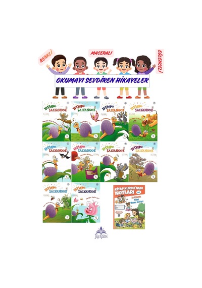 1 .sınıf Öğrencileri İçin Zevkle Okuyacağı 10 Lu Hikaye Seti - 3 Kitap Okuma Not Defteri Hediyeli