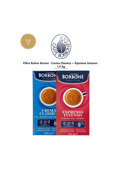 Caffe Borbone Filtre Kahve 6lı Karma 3 Classica 3 Intenso 1.5 Kg Ofis Filtre Stoğu