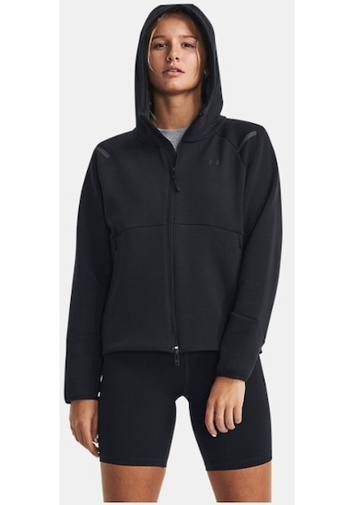 Under Armour Kadın UA Unstoppable Fleece Tam Boy Fermuarlı 1379842-001 Siyah