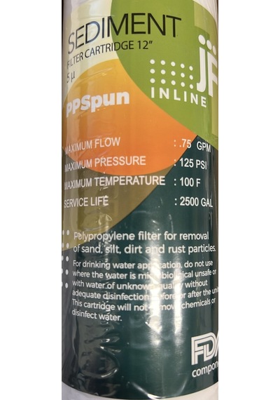 İnline Sediment Filtre 5µ Hnd Çubuklu 12'' - 821000001