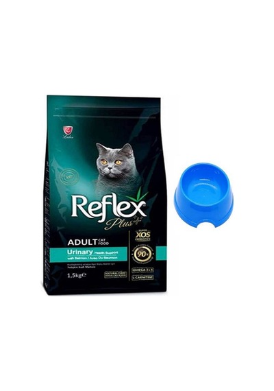 Reflex Plus Urinary Tavuklu Yetişkin Kedi Maması 1500 G + Küçük Mama Kabı