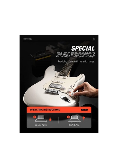 Donner Dst-152 Full-size St Elektro Gitar Seti Beyaz 104182560203