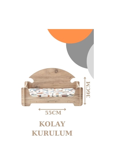 Pd Taht Rahat Kedi Köpek Yatağı 30 50 Atlantik Çam Yıkanabilir Duck Kumaş Minderi Ile Beraber