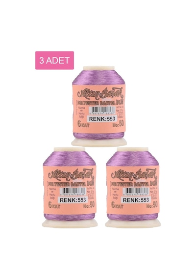 3 Adet Altınbaşak Oya Ve Dantel İpi 20 Gr - Royaleks - No: 553 Çok Renkli
