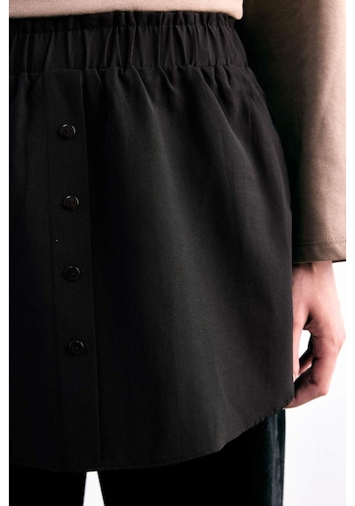 Defacto Relax Fit Yarı Elastik Bantlı Bel Poplin Tesettür Kapatıcı Parça F8527ax25smbk81 Siyah-bk81