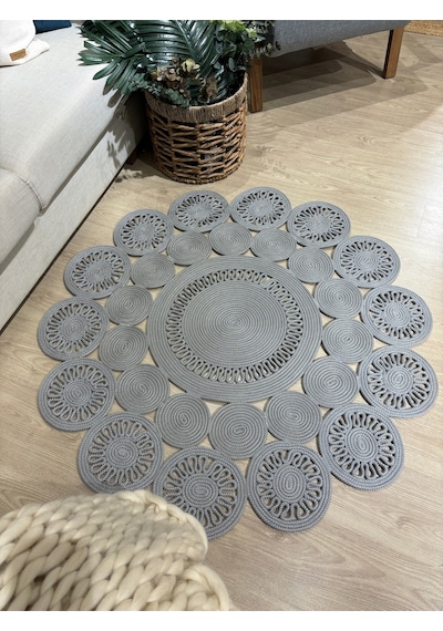 Mavaux Marguerite Trikot Papatya Model Kilim Gri