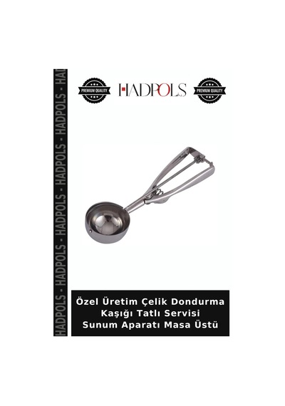 Özel Üretim Çelik Dondurma Kaşığı Tatlı Servisi Sunum Aparatı Masa Üstü
