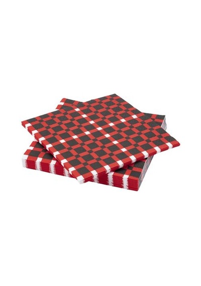 Ikea Vınterfınt Desenli Peçete, Çok Renkli, 33x33 Cm, 30 Adet