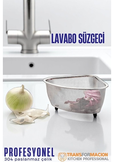 Lavabo Süzgeci -lavabo Çöplüğü - Lavabo İçi Çöp Süzgeci 304 Paslanmaz Çelik 721845 Diğer