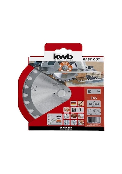 Kwb Tepsi Testere 160 X 20mm 24 Diş E45 584533
