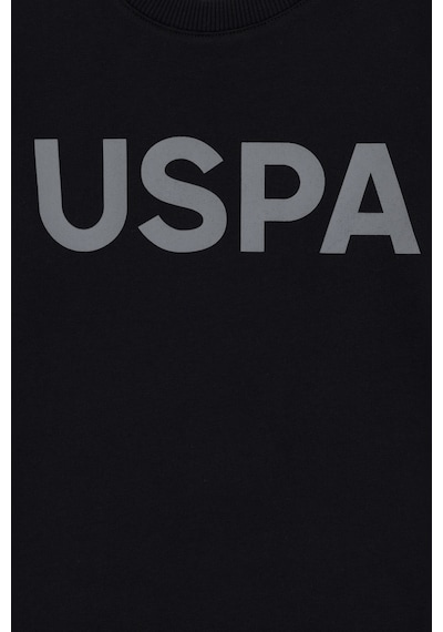 U.S. Polo Assn. Erkek Çocuk Siyah Basic Bisiklet Yaka Sweatshirt 50289143-VR046