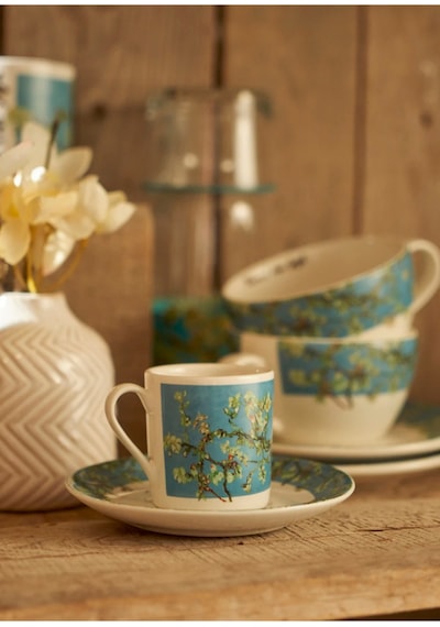 Bella Maison Van Gogh Almond Blossom 2'li Kahve Fincanı Seti Turkuaz 90 Cc Turkuaz