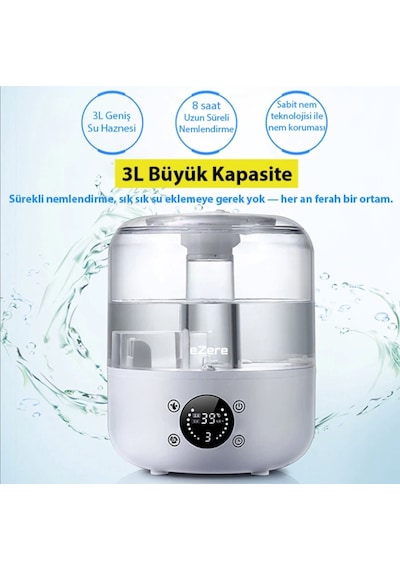 Nem Kontrollü Akıllı Hava Nemlendirici Humidifer Otomatik Nem Kontrollü Çocuk Bebek Odaları