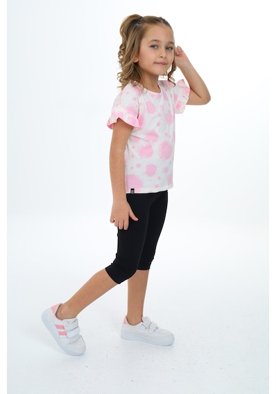 Toontoy Kids Toontoy Kız Çocuk Batikli Kaprili Takım Pembe