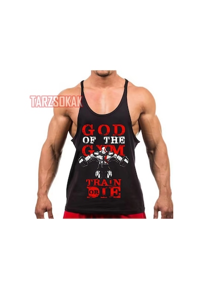 Tarzsokak Gym Tank Top Fitness Sporcu Atleti Gym120 Siyah