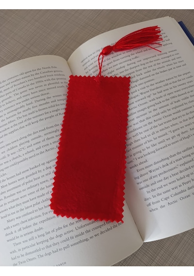 Yılbaşı Temalı Kanaviçe Kitap Ayracı