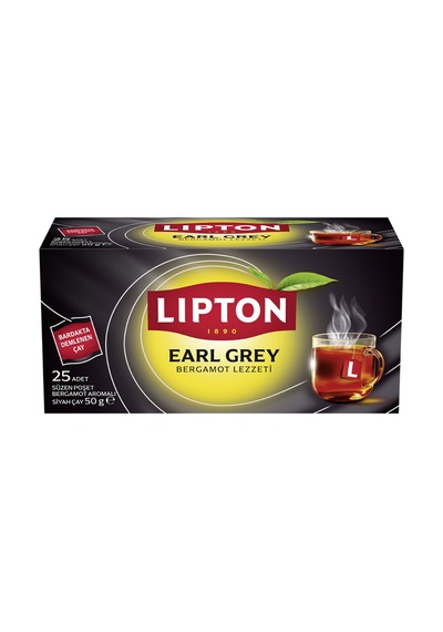 Lipton Bardak Poşet Çay Earl Grey 25'li 50 G - 6 Adet Tarı