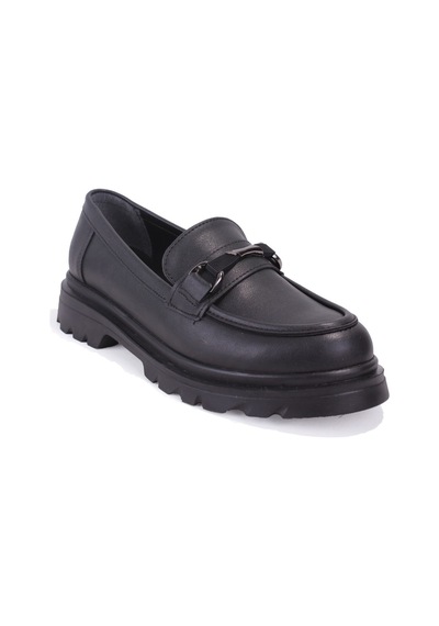 Dagoster Dza07-90834 Siyah Günlük Loafer Kadın Ayakkabı Siyah
